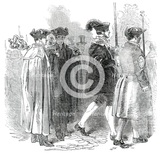 Lichfield "Greenhill Bower" - Sergeants at Mace, Sword Bearer, Crier, 1850. Creator: Unknown.