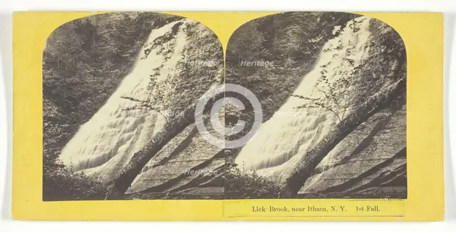 Lick Brook, near Ithaca, N.Y. 1st Fall, 1860/65. Creator: J. C. Burritt.