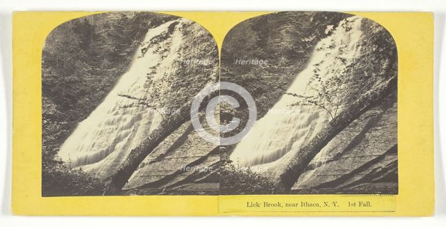Lick Brook, near Ithaca, N.Y. 1st Fall, 1860/65. Creator: J. C. Burritt.