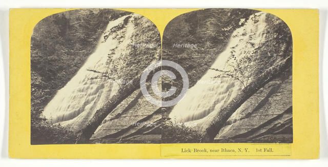 Lick Brook, near Ithaca, N.Y. 1st Fall, 1860/65. Creator: J. C. Burritt.