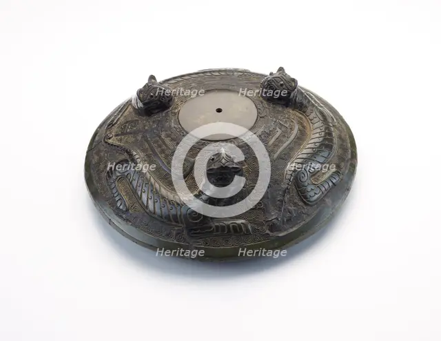Lid of a container (possibly a pou), Shang dynasty, ca. 1200-1100 BCE. Creator: Unknown.