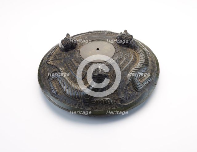 Lid of a container (possibly a pou), Shang dynasty, ca. 1200-1100 BCE. Creator: Unknown.