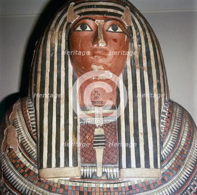 Lid of coffin of Pensenhor from Thebes, XXII Dynasty, c900BC Artist: Unknown.
