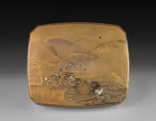 Lid for a Lacquered Box, 1800s. Creator: Unknown