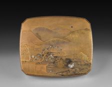 Lid for a Lacquered Box, 1800s. Creator: Unknown