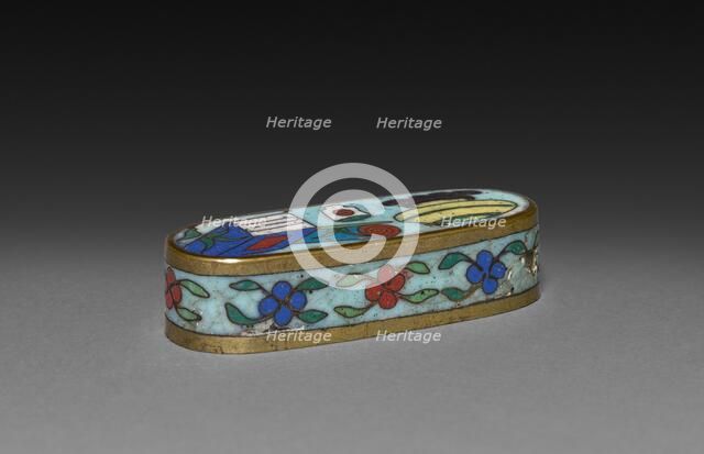 Lid for Cloisonne Opium Box, c 1800s. Creator: Unknown.
