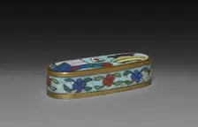 Lid for Cloisonne Opium Box, c 1800s. Creator: Unknown
