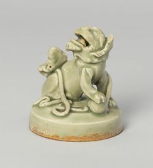 Lid with Lion-Dog, probably for Incense Burner, Northern Song dynasty, c. 12th century. Creator: Unknown