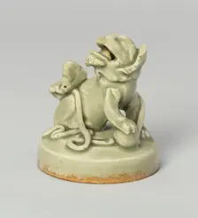 Lid with Lion-Dog, probably for Incense Burner, Northern Song dynasty, c. 12th century. Creator: Unknown