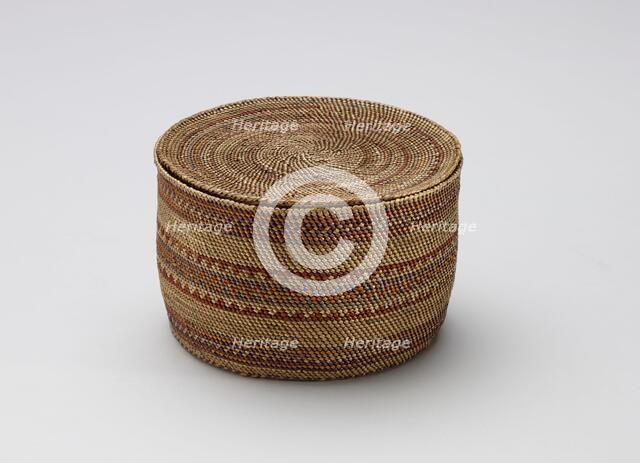 Lidded Basket, 1870-1887. Creator: Unknown.