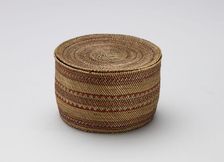Lidded Basket, 1870-1887. Creator: Unknown