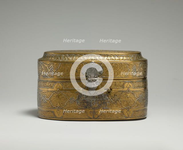 Lidded Box of Muhammad al-Hamawi, Timekeeper at the Umayyad Mosque, Syria, 15th century. Creator: Unknown.