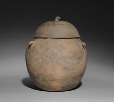 Lidded Jar with Four Horn Lugs, 200s-400s. Creator: Unknown