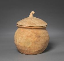 Lidded Jar with Horn Handle, 400s-500s. Creator: Unknown