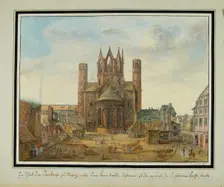 Liebfrauenplatz and Mainz Cathedral from the east, 1812