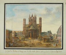 Liebfrauenplatz and Mainz Cathedral from the east, 1812