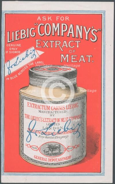 Liebig Company Meat extract, 1880s. Artist: Unknown