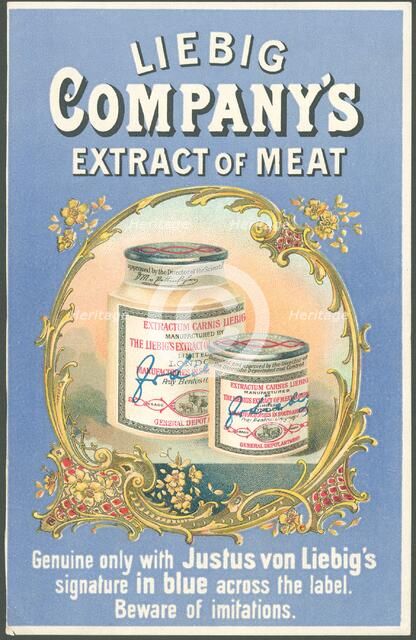 Liebig Company Meat extract, 1880s. Artist: Unknown