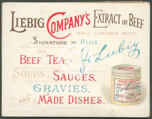 Liebig Company Meat extract, 1880s. Artist: Unknown