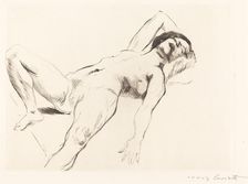 Liegender Weiblicher Akt I (Reclining Female Nude I), 1912. Creator: Lovis Corinth