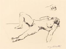 Liegender Weiblicher Akt II (Reclining Female Nude II ), 1912. Creator: Lovis Corinth