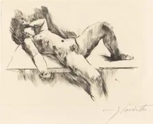 Liegender Weiblicher Akt III (Reclining Female Nude III ), 1913. Creator: Lovis Corinth