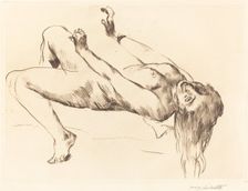 Liegender Weiblicher Akt. Studie zu "Joseph und Potiphar" (Reclining Female..., 1915. Creator: Lovis Corinth