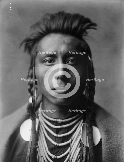 Lies Sideway, c1908. Creator: Edward Sheriff Curtis.