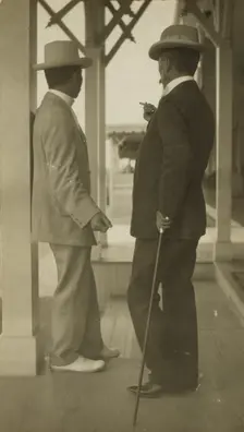 Lieut. Com. Takeshita and Mr. Sato, 1905. Creator: Unknown
