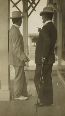 Lieut. Com. Takeshita and Mr. Sato, 1905. Creator: Unknown