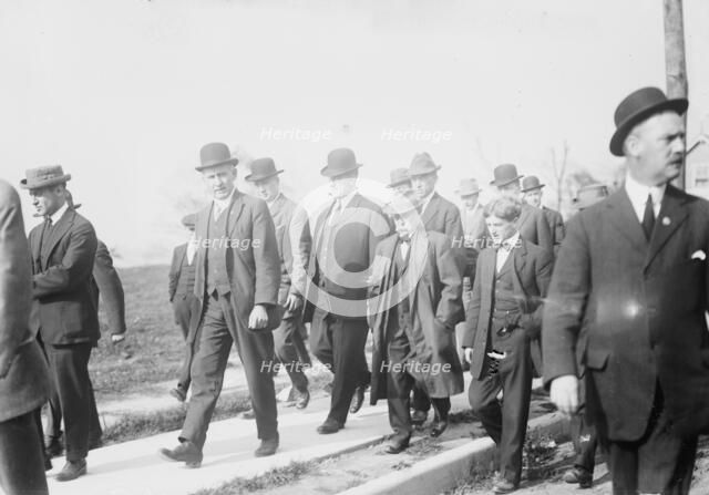Lieut. Chas. Becker at Sing-Sing, Sheriff Harburger, 1912. Creator: Bain News Service.