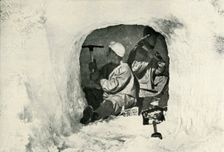 Lieut. Evans and Nelson Cutting a Cave for Cold Storage 12 January 1911, (1913). Artist: Herbert Ponting