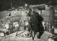 Lieut. Evans Observing An Occultation of Jupiter 8 June 1911, (1913). Artist: Herbert Ponting