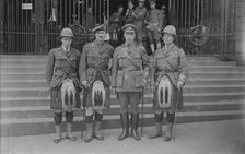 Lieut. Seely, Lt. Col. P.A. Guthrie, Col. J.S. Denis [i.e. Dennis], Capt. Black, July 1917. Creator: Bain News Service