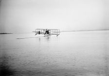 Lieutenant Theodore G. Ellyson, U.S.Navy, Testing Seaplane On Potomac, 1911. Creator: Harris & Ewing