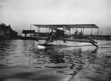 Lieutenant Theodore G. Ellyson, U.S.Navy, Testing Seaplane On Potomac, 1911. Creator: Harris & Ewing