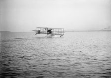 Lieutenant Theodore G. Ellyson, U.S.Navy, Testing Seaplane On Potomac, 1911. Creator: Harris & Ewing