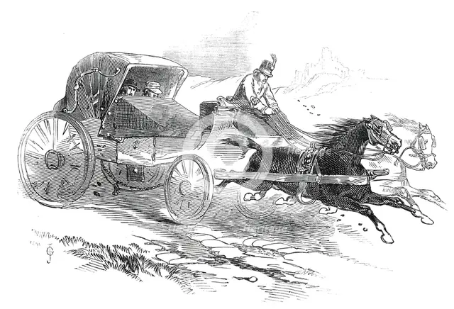 Lieutenant Waghorn's Travelling Carriage, 1845. Creator: Unknown.
