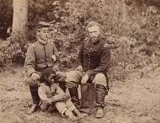 Lieutenant Washington, a Confederate Prisoner, and Capt. Custis [sic] (for Custer) U.S.A., 1862. Creator: Alexander Gardner