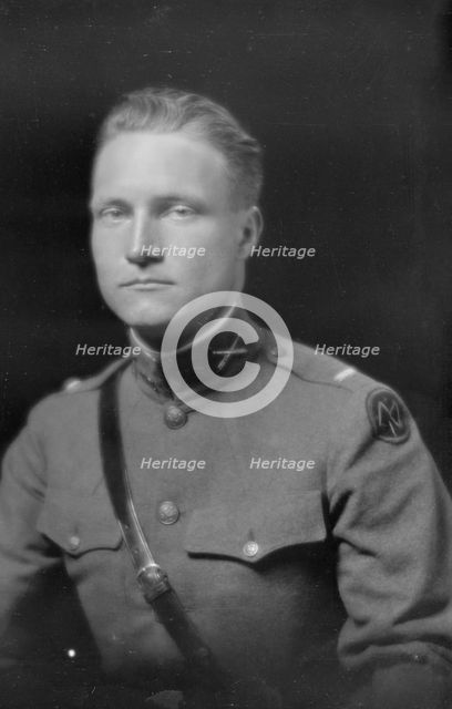 Lieutenant Bartlett Boder, portrait photograph, 1919 Mar. 19. Creator: Arnold Genthe.