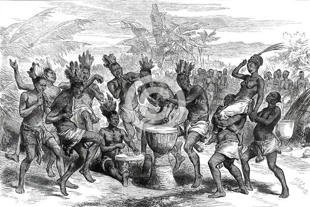 Lieutenant Cameron's Sketches in Central Africa: Wedding Dance at Kibaiyeli, 1876. Creator: Unknown.