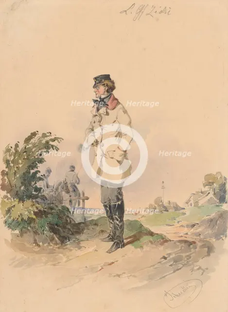 Lieutenant Count Zichi, around 1849. Creator: Friedrich Carl von Scheidlin.