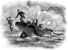 Lieutenant Cushing's attack on the Albemarle c1880