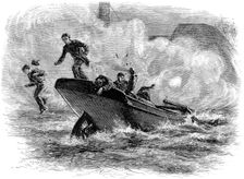 Lieutenant Cushing's attack on the Albemarle c1880
