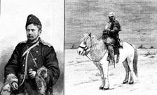 Lieutenant Dimitri Pechkoff, riding from Eastern Siberia to St. Petersburg on horseback, 1890. Creator: R. Taylor