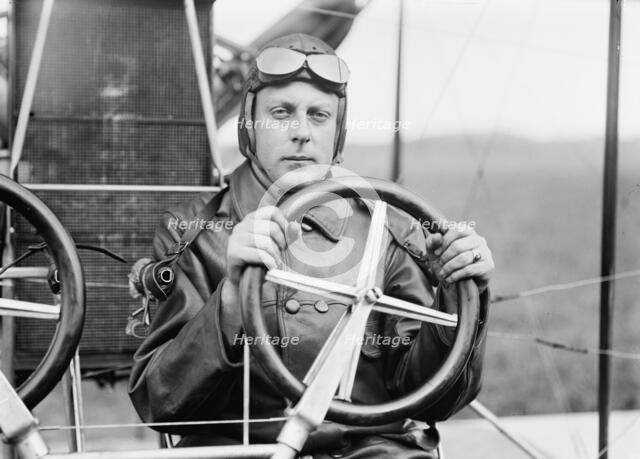 Lieutenant Franklin Kennedy, U.S.A., Aviator - In Curtiss Dual Control Airplane...Maryland, 1912. Creator: Harris & Ewing.