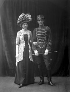 Lieutenant Frick and his lady, Landskrona, Sweden, 1910