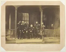 Lieutenant General Scott, General-in-Chief, U.S. Army and Staff, 1861. Creator: Mathew Brady