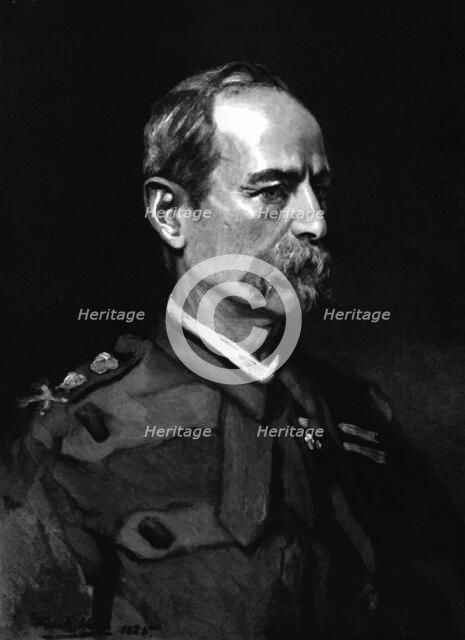 'Lieutenant-General Sir Frederick Roberts, Commander-in-Chief of the Army in India, 1886. Creators: Unknown, Francis Montague Holl.