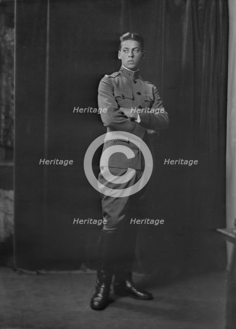 Lieutenant H. Wanger, portrait photograph, 1918 Sept. 20. Creator: Arnold Genthe.